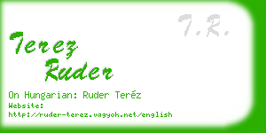 terez ruder business card